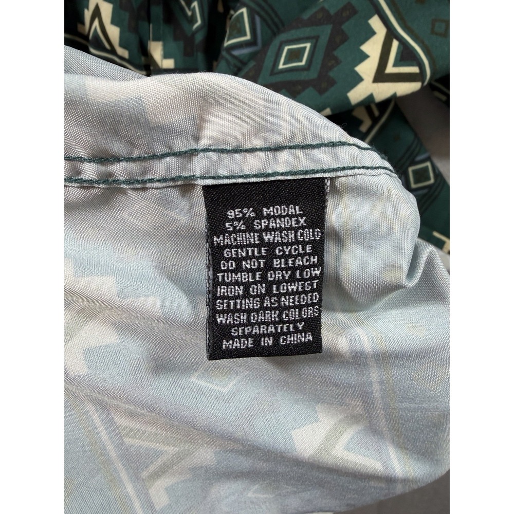 DE-NIKO Long Sleeve Men's Button Up T Shirt Aztec Western Medium Pearl Snap - Picture 7 of 7